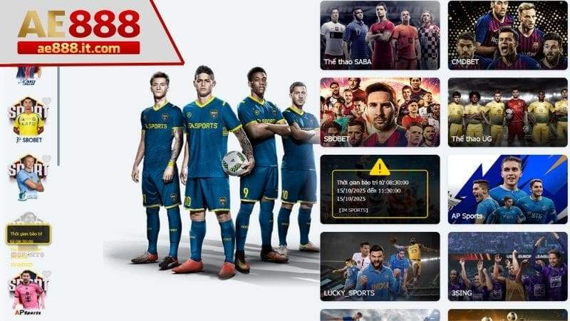 Chọn sảnh "Thể Thao"