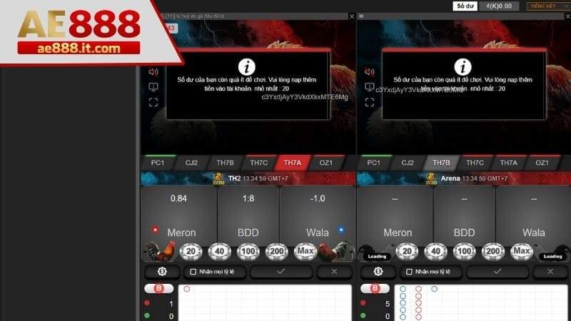 Giao diện sảnh SV388 xem và cá cược đá gà trả trước