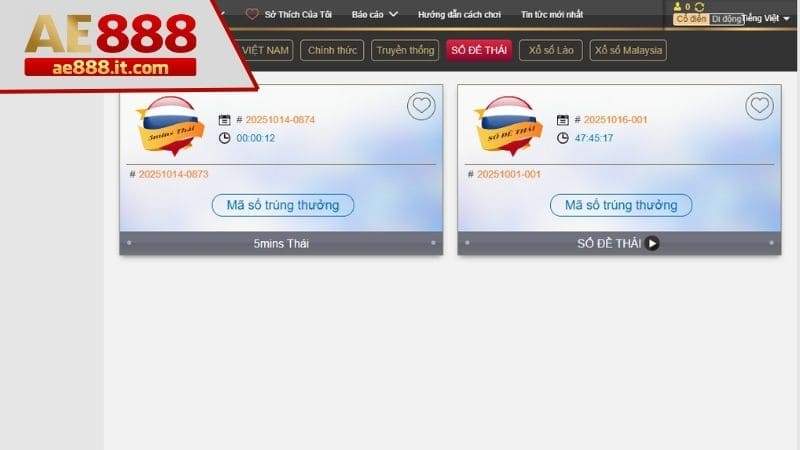 Lựa chọn sản phẩm số đề Thái yêu thích