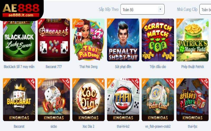 Kho game bài đồ họa 3D đỉnh cao